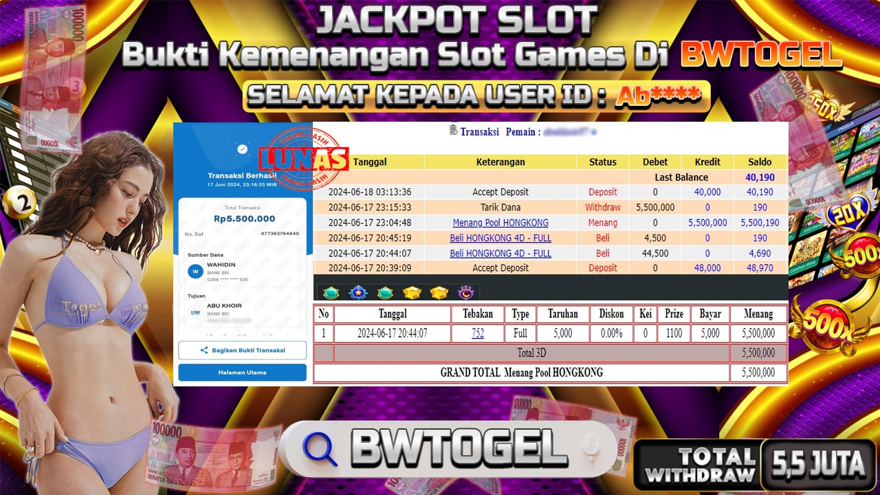 BUKTI JACKPOT TOGEL POOL HONGKONG TERPERCAYA DI INDONESIA