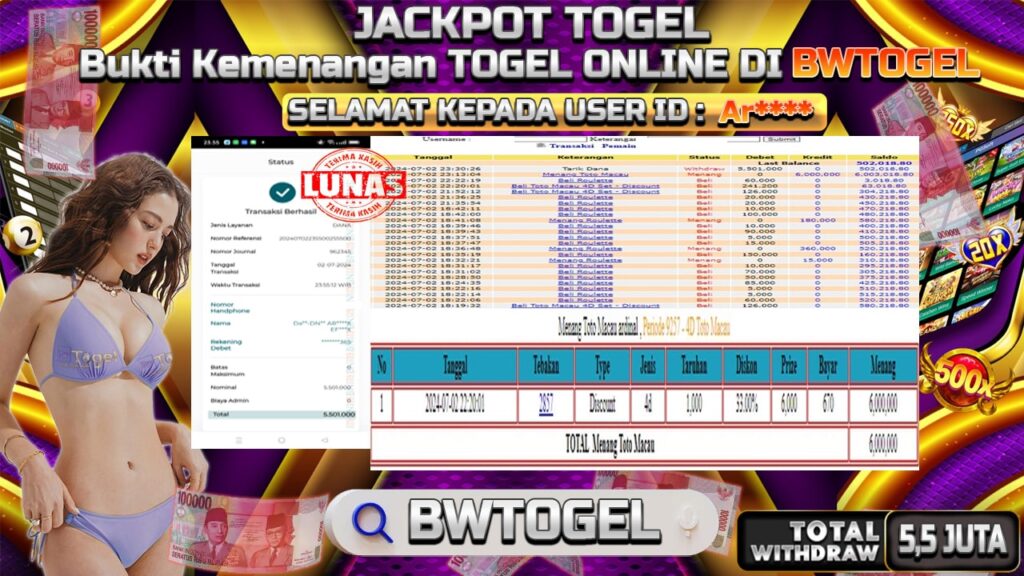 BUKTI JACKPOT TOGEL TOTO MACAU TERPERCAYA DI INDONESIA