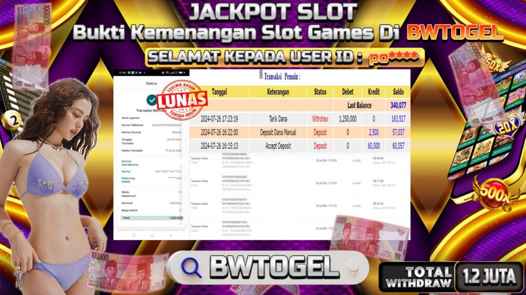 BUKTI JACKPOT SLOT TREASURES OF AZTEC TERPERCAYA DI INDONESIA TGL 26-07-2024