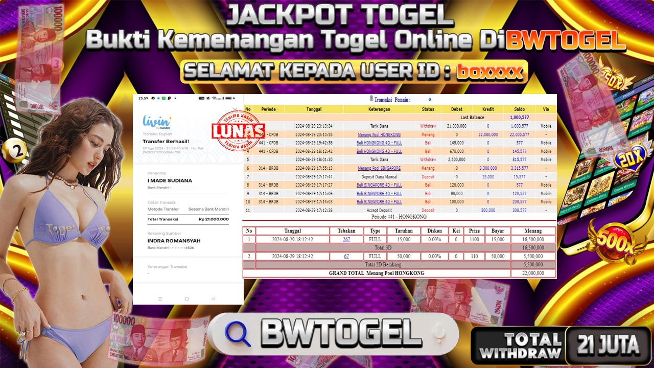 BUKTI JACKPOT TOGEL POOL HONGKONG TERPERCAYA DI INDONESIA TGL 30-08-2024