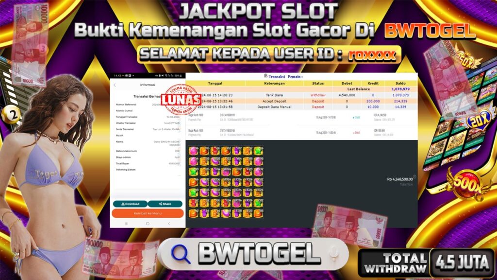 BUKTI JACKPOT SLOT SUGAR RUSH 1000 TERPERCAYA DI INDONESIA TGL 15-08-2024